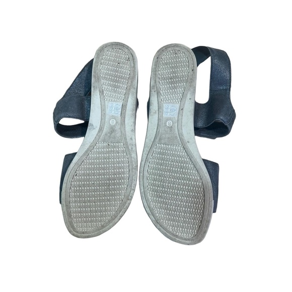 Eileen Fisher Metallic Open Toe Somer Leather Banded Sandals Womens Size 7 - Picture 9 of 10